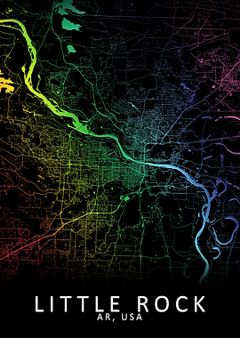 Little Rock USA City Map