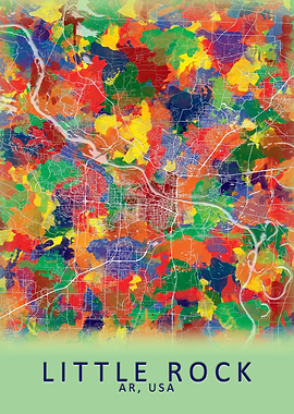 Little Rock USA City Map