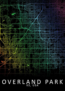 Overland Park USA City Map