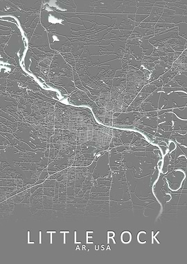 Little Rock USA City Map