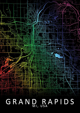 Grand Rapids USA City Map