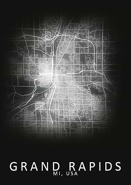 Grand Rapids USA City Map