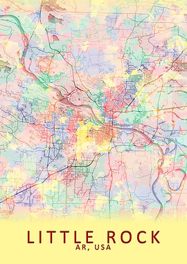 Little Rock USA City Map
