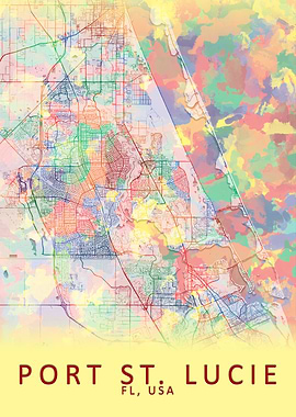 Port St Lucie USA City Map