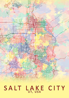 Salt Lake City USA Map