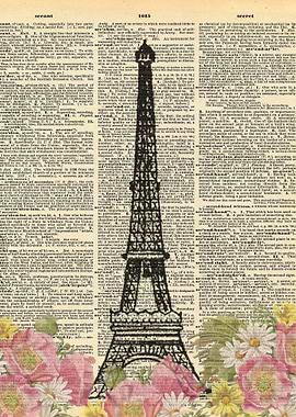 Eiffel Tower and Flowers