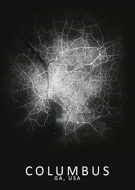 Columbus GA USA City Map