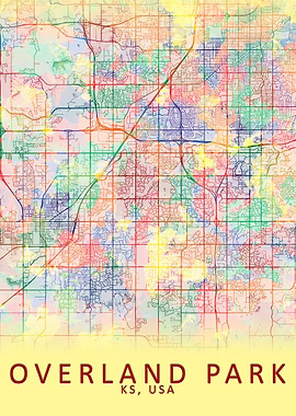 Overland Park USA City Map