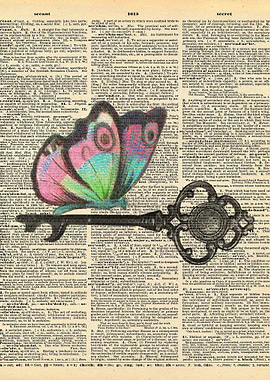 Butterfly with Key on Dict