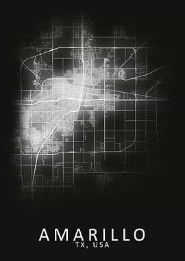 Amarillo TX USA City Map