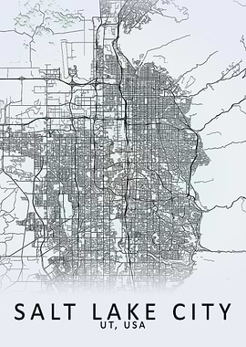 Salt Lake City USA Map