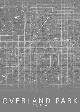 Overland Park USA City Map