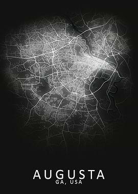 Augusta GA USA City Map
