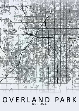 Overland Park USA City Map