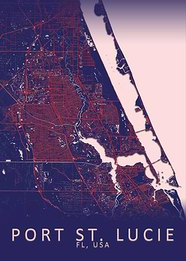 Port St Lucie USA City Map