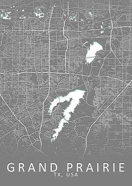 Grand Prairie USA City Map