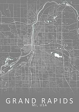 Grand Rapids USA City Map