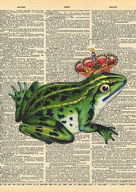Frog with Crown on Diction