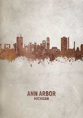 Ann Arbor Michigan Skyline
