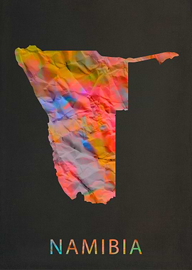 Namibia Tie Dye Map