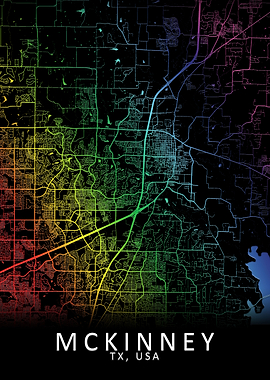 McKinney TX USA City Map