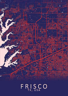 Frisco TX USA City Map