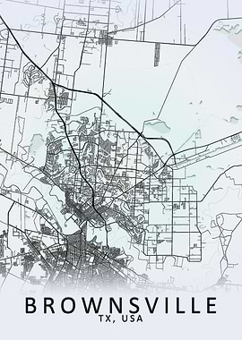 Brownsville USA City Map