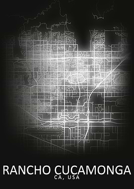 Rancho Cucamonga USA Map
