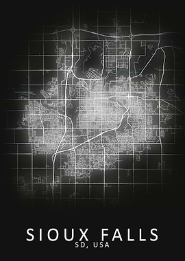 Sioux Falls USA City Map