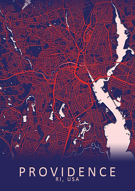 Providence RI USA City Map