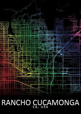 Rancho Cucamonga USA Map
