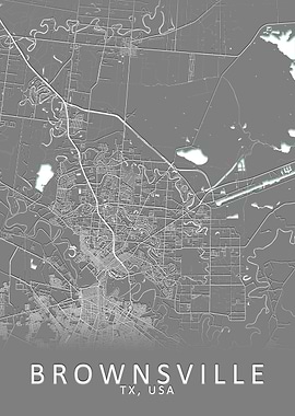 Brownsville USA City Map