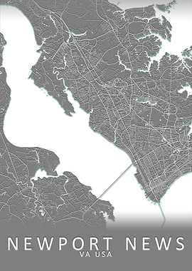 Newport News USA City Map