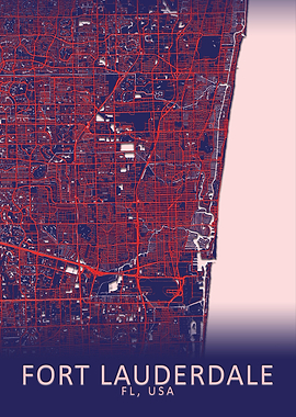 Fort Lauderdale USA Map