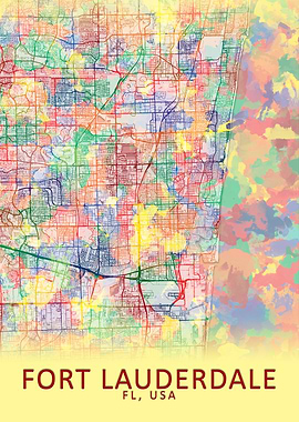 Fort Lauderdale USA Map