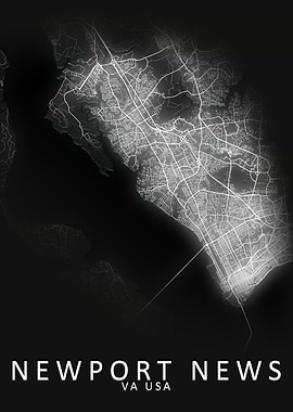 Newport News USA City Map