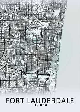 Fort Lauderdale USA Map