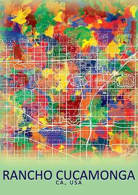 Rancho Cucamonga USA Map
