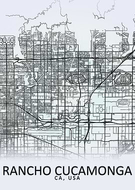 Rancho Cucamonga USA Map