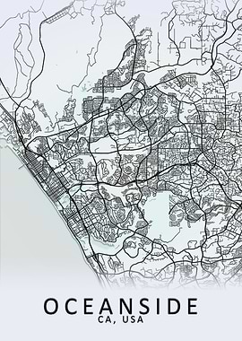 Oceanside CA USA City Map