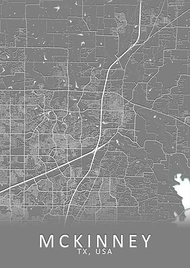 McKinney TX USA City Map