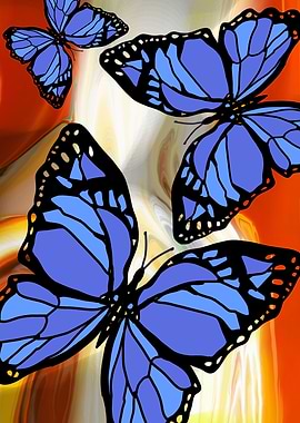 Blue butterflies