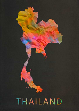 Thailand Tie Dye Map