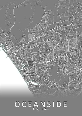 Oceanside CA USA City Map