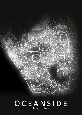 Oceanside CA USA City Map