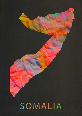 Somalia Tie Dye Map