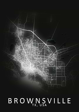 Brownsville USA City Map