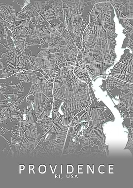 Providence RI USA City Map