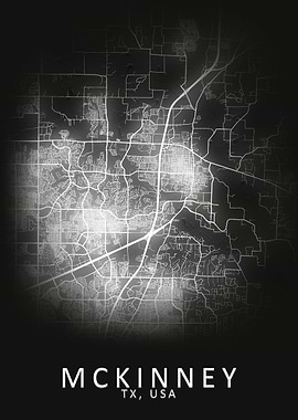 McKinney TX USA City Map