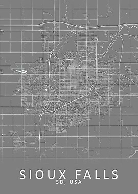 Sioux Falls USA City Map